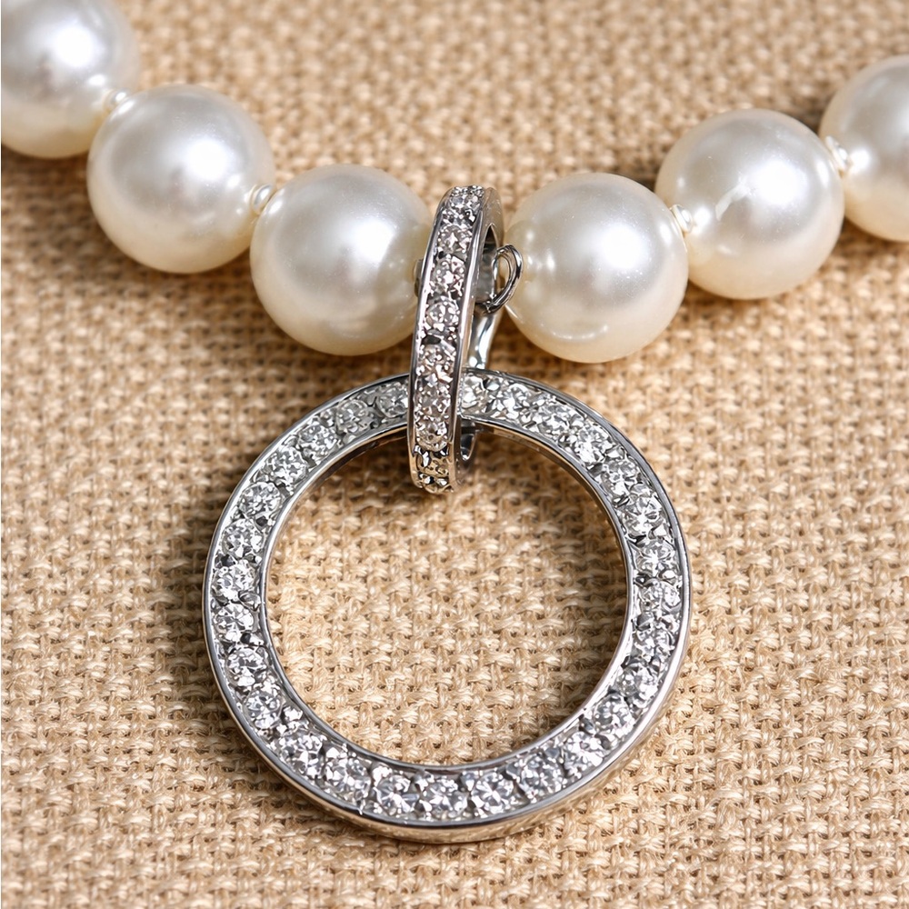 .925 SS Clear Gemstone Eternity Pendant extras for pearls